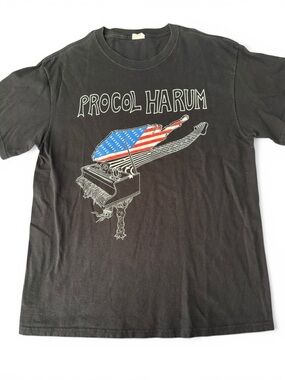 Procol Harum U.S. US 2012 Tour Official Concert T-Shirt L Gary Brooker Flag L
